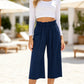 ⏳Limited-time 50% off⏰Women's Wide Leg Smock Waist Capri Pants👖💫