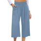 ⏳Limited-time 50% off⏰Women's Wide Leg Smock Waist Capri Pants👖💫