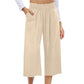 ⏳Limited-time 50% off⏰Women's Wide Leg Smock Waist Capri Pants👖💫