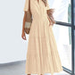 ⏳Limited-time 50% off⏰Women's Lightweight Short Sleeve V Neck Elastic Waist Dress💜👗