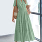 ⏳Limited-time 50% off⏰Women's Lightweight Short Sleeve V Neck Elastic Waist Dress💜👗