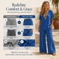 ⏳Limited-time 50% off⏰Women’s V-Neck Top and Wide Leg Pants Set👚👖