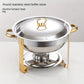 🍽️ LIMITED-TIME 50% OFF! ✨ Stainless Steel Chafing Dish Set – 5QT, Gold, Professional Buffet Warmer ⭐