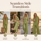 ⏳Limited-time 50% off⏰Women’s V-Neck Top and Wide Leg Pants Set👚👖