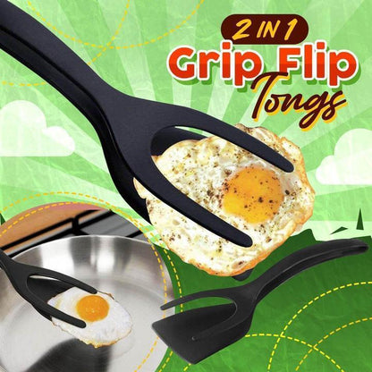 ⏳Limited-time 50% off⏰2 In 1 Grip Flip Tongs🍳
