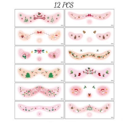 🎅Early Christmas - 30% OFF🎄12 Sheets Christmas Temporary Face Tattoos for Kids