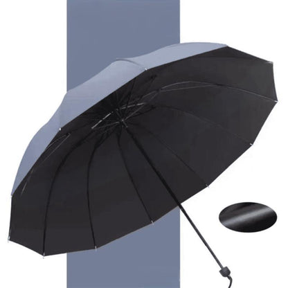 ☔12-Rib Large Foldable Windproof Umbrella
