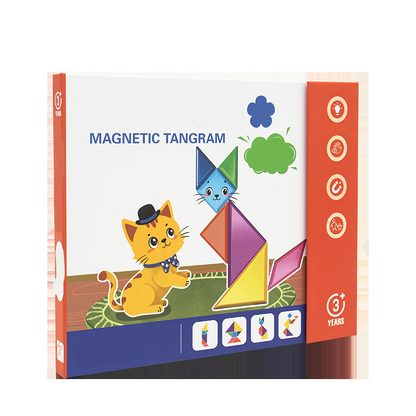 🌟Enhancing children's thinking skills-Children's Magnetic Tangram Puzzle Set