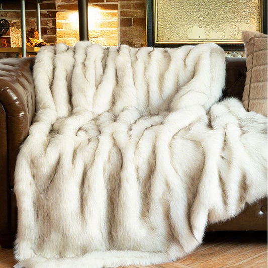 Fluffy Faux Fur Throw Blanket