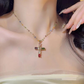👛 Hot Sale💖Colorful Rhinestone Cross Pendant Necklaces (50% OFF)