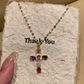 👛 Hot Sale💖Colorful Rhinestone Cross Pendant Necklaces (50% OFF)