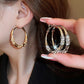 Luxury Twisted Rhinestone Earrings – Elegant, Sparkling & Timeless