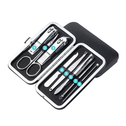 💥Christmas Sale 50% OFF💥Stainless Steel Manicure Sets with PU Leather Case