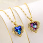 ⏳Limited-time 50% off⏰Colourful Ocean Heart Pendant Titanium Necklace💕📿
