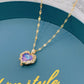 ⏳Limited-time 50% off⏰Colourful Ocean Heart Pendant Titanium Necklace💕📿
