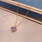 ⏳Limited-time 50% off⏰Colourful Ocean Heart Pendant Titanium Necklace💕📿