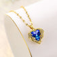 ⏳Limited-time 50% off⏰Colourful Ocean Heart Pendant Titanium Necklace💕📿