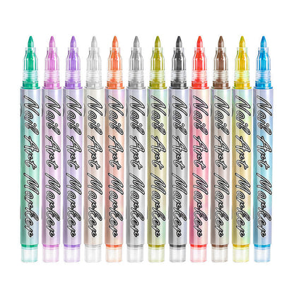 🩷❤️12-Color Acrylic Nail Art Pens Set🧡💛