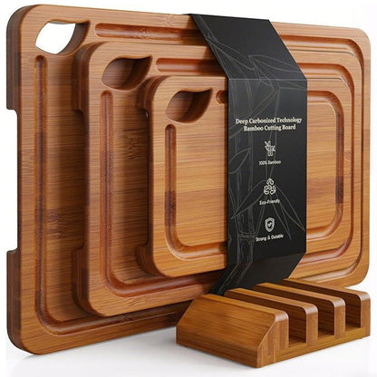 3-Piece Bamboo Cutting Board Set