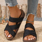 ⏳Limited-time 50% off⏰Women's Criss-Cross Woven Strap Wedge Sandals👡🏖️