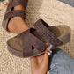 ⏳Limited-time 50% off⏰Women's Criss-Cross Woven Strap Wedge Sandals👡🏖️