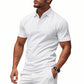 ⏰️Last Day For Free Shipping⌛️💞50K+ SOLD!👔⚡ 50% OFF! Men's Lapel Tee – Wrinkle‑free, quick‑dry fabric. Tailored fit, 5 colors. Machine washable. 🛡️🕊️