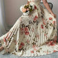 ⏳Limited-time 50% off⏰Floral Pleated Maxi Dress – Elegant Square Neck & Ruffle Sleeves🌸👗