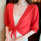 ⏳Limited-time 50% off⏰Women's Chiffon Tie-Front Top – Summer Layering Essential 🍃