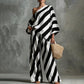 ⏳Limited-time 50% off⏰Women's Asymmetrical Stripe Top & Wide-Leg Pants Set👚👖