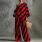 ⏳Limited-time 50% off⏰Women's Asymmetrical Stripe Top & Wide-Leg Pants Set👚👖