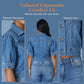⏳Limited-time 50% off⏰Women's Puff Short Sleeve Cropped Denim Jacket🧥