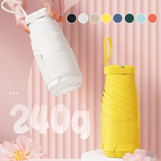 ⏳Limited-time 50% off⏰Solid-color mini travel umbrella for sun & rain☀️🌧️