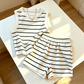 ⏳Limited-time 50% off⏰Women's Striped Sleeveless Top & Shorts Set👚🩳