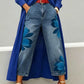 ⏳Limited-time 50% off⏰Artistic Flower Wide-Leg Jeans for Women👖