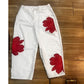 ⏳Limited-time 50% off⏰Artistic Flower Wide-Leg Jeans for Women👖