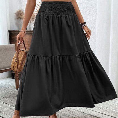 ⏳Limited-time 50% off⏰Women's High-Waist Smocked A-Line Maxi Skirt👗