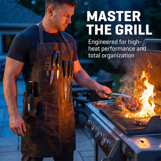 🧰 LIMITED-TIME 50% OFF! ✨ Craftsman Leather Apron – Waterproof, Multi-Pocket, Heavy-Duty 🔥