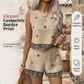 ⏳Limited-time 50% off⏰Women's Bohemian Print Sleeveless Top & Shorts Set👚🩳