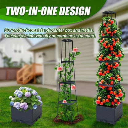 ⏳Limited-time 50% off⏰Garden Raised Bed Planter Boxes with Trellis💐
