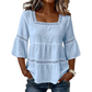 ⏳Limited-time 50% off⏰ Elegant Square Neck Summer Blouse🌸👚