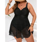 ⏳Limited-time 50% off⏰Plus Size Slimming Mesh One Piece Swimsuit🌸👙