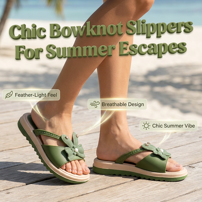 ⏳Limited-time 50% off⏰Chic Bowknot Slippers for Summer Escapes🎀🩴