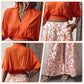 ⏳Limited-time 50% off⏰Elegant ladies two piece set 【V-neck top & wide leg pants】👚👖