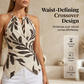 ⏳Limited-time 50% off⏰Women's Halter Neck Printed Top Sleeveless👚