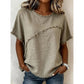 ⏳Time-Limited Special⏰Women's Summer Top with Raw Edge Paneling👚