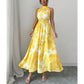 ⏳Limited-time 50% off⏰Women's Halter Neck Sleeveless Printed Dress👗
