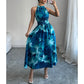 ⏳Limited-time 50% off⏰Women's Halter Neck Sleeveless Printed Dress👗