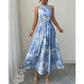 ⏳Limited-time 50% off⏰Women's Halter Neck Sleeveless Printed Dress👗