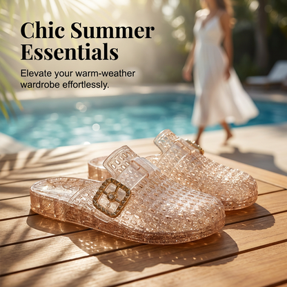 ⏳Limited-time 50% off⏰Women's Casual Glitter Slide Sandals👡🌴