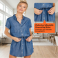 ⏳Limited-time 50% off⏰Women's Casual Denim Shirt Dress with Drawstring Waist👗